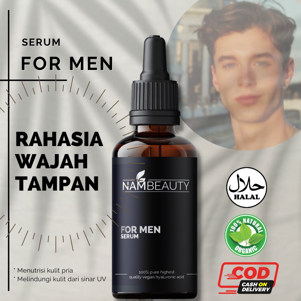PENGHILANG JERAWAT PRIA NAM FOR MEN SERUM pencerah wajah bekas jerawat alami