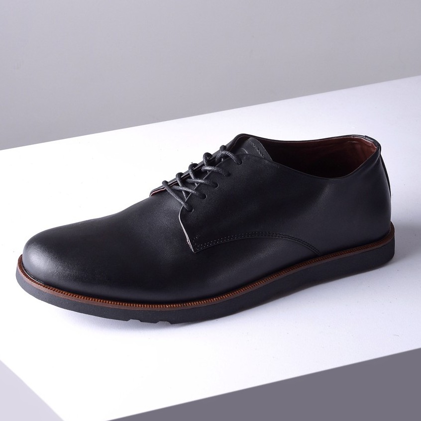 KUTA BLACK |FORIND x Kenzio| Sepatu Kulit Vintage Klasik Casual Pria Cowok Derby Original Footwear