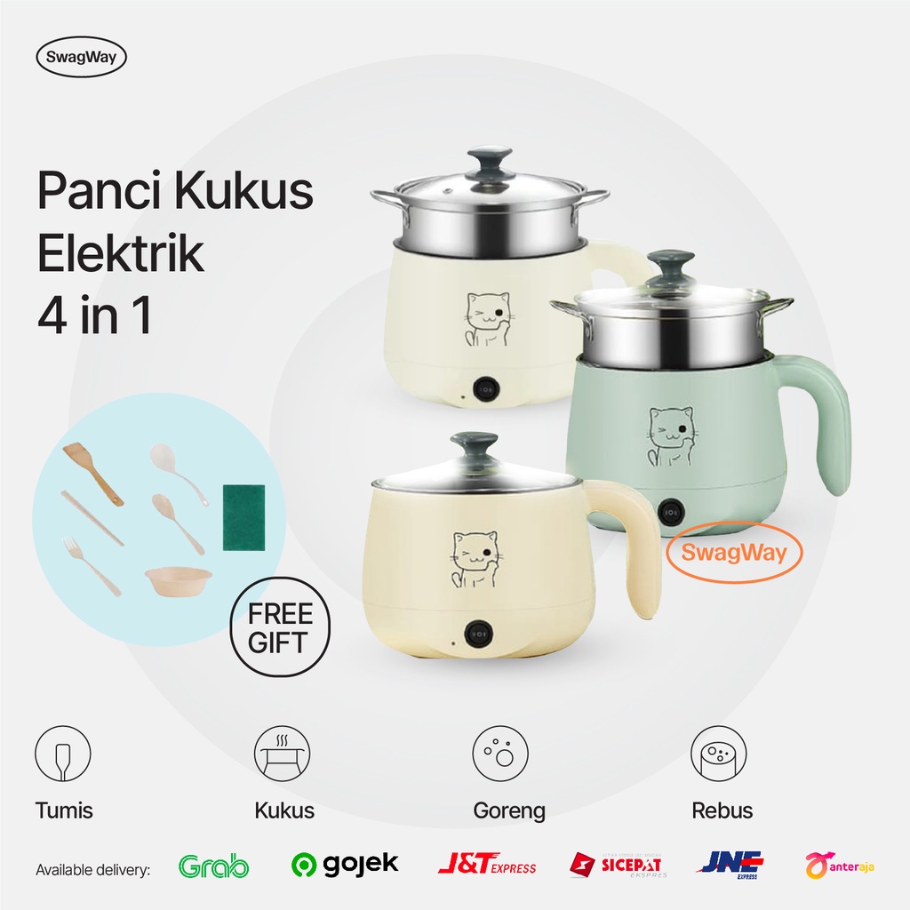 Dandang mini alat masak elektrik panci kukus Electric cooker food steamer dimsum