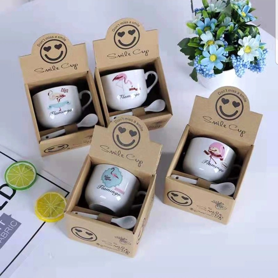 Mug Keramik Set Kado Souvenir Murah Gelas Kopi Coffee Cup Hadiah Ultah