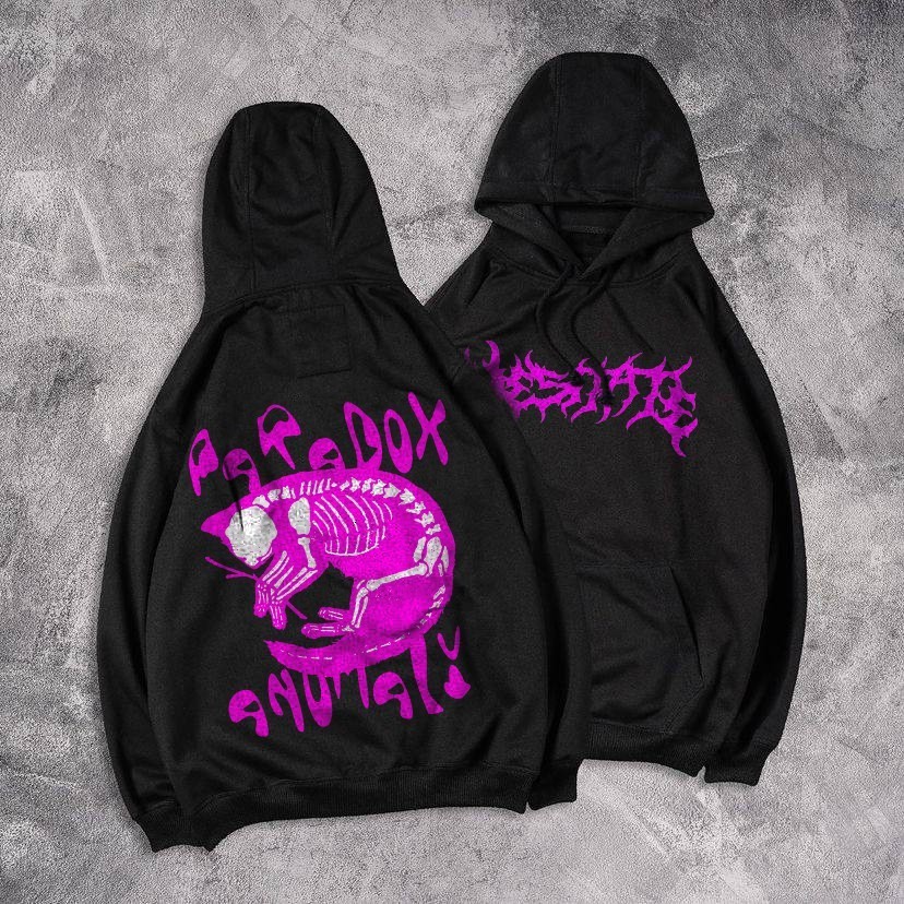 HOODIE PRIA WANITA BGOODS HITAM AESTHETIC PREMIUM DISTRO BLACK ORIGINAL BGOODS COMPANY MOTIF SIMPLE