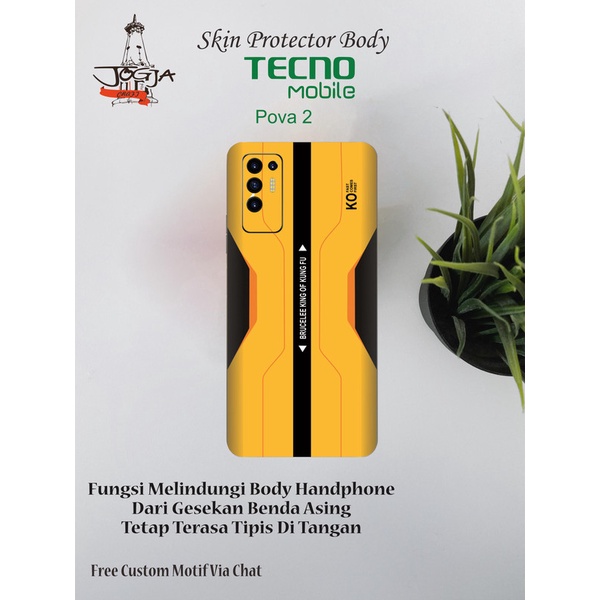 Dapat 2pcs Garskin HP Tecno Pova 2 Motif bruc - Free custom Motif