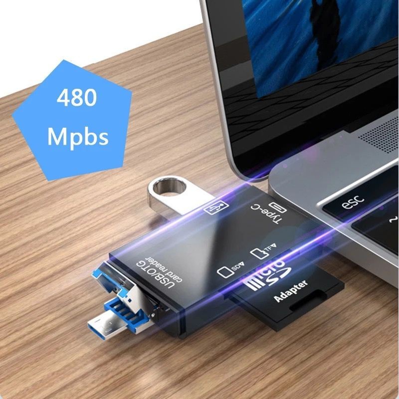 Trend-OTG USB 6 IN1 MICRO USB / TYPE C CARD READER FUNCTION