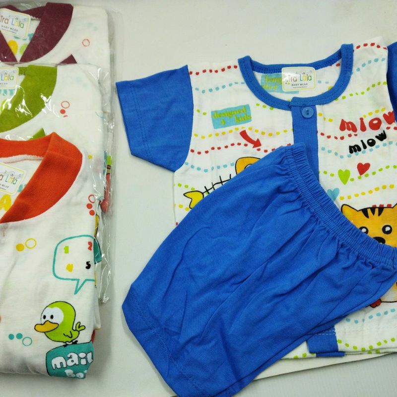 Setelan Baju Pendek Bayi Tralala 2202 Kaos Oblong