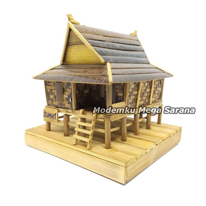 Miniatur Rumah Adat Simalungun Sumatera Utara Dari Bambu