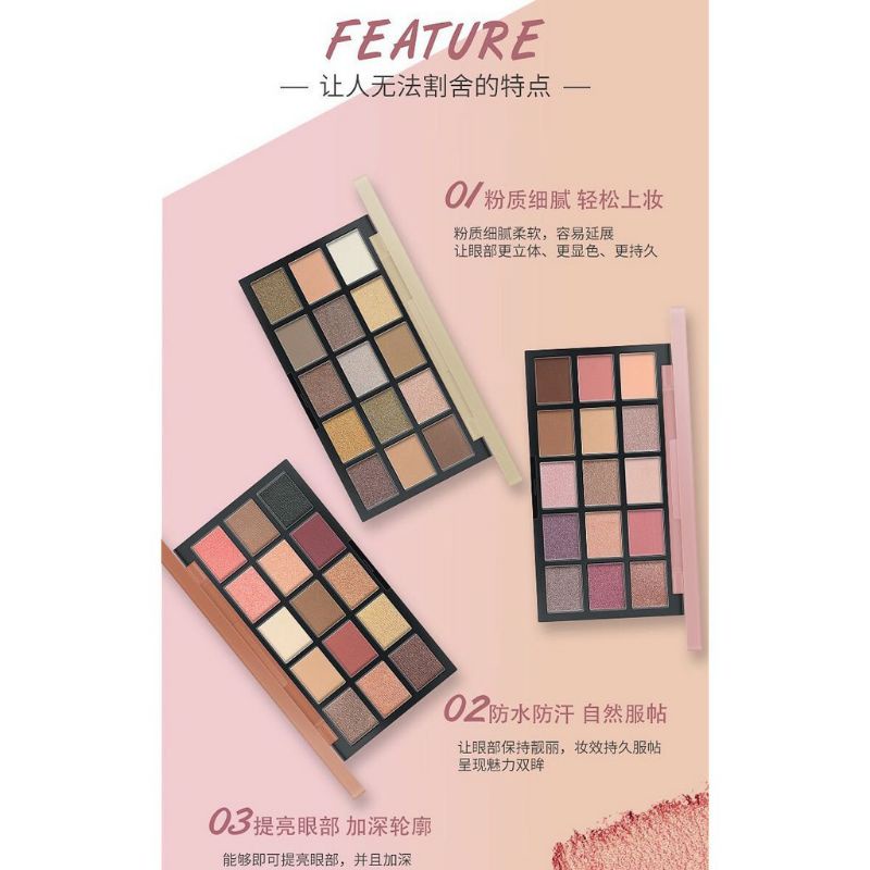 LA-Eyeshadow Make Up Kit Palette 15 warna 5025