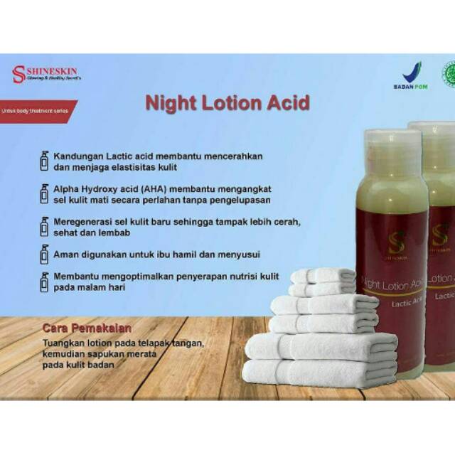 Night lotion acid Shineskin