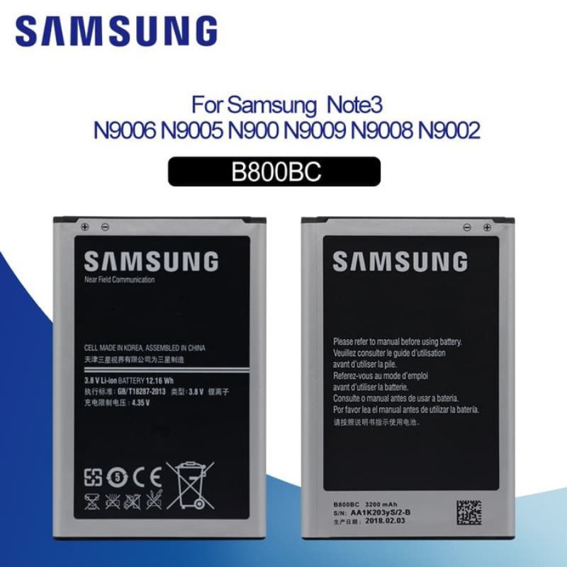 Baterai Samsung galaxy note 3