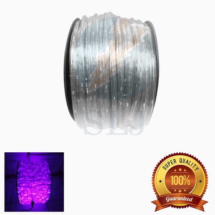 Lampu selang led 100M 3 jalur ungu / warm white - Ungu