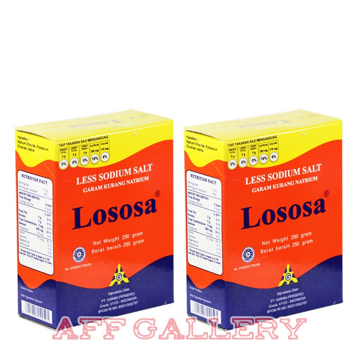 

Garam Lososa 250gr Less Natrium | Garam kurang natrium | Garam Diet