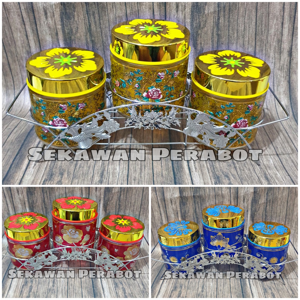 {COD} TOPLES KUE CANTIK SET ISI 3 KACA RAINBOW FULL WARNA + KERANJANG SILVER (TOPLES LEBARAN)