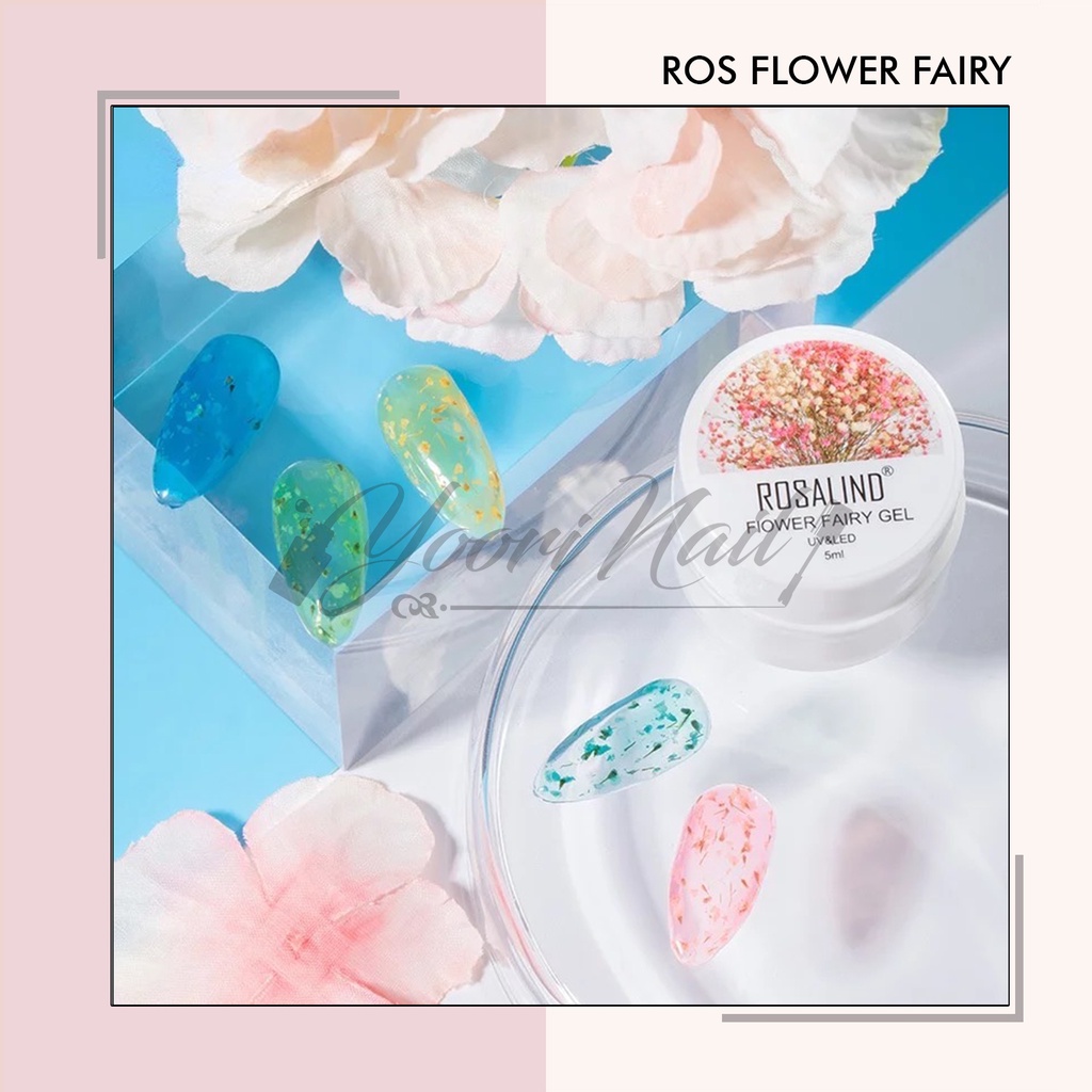 Rosalind flower fairy 5ml uv led gel polish 12 warna gel bunga rosalind flower pot