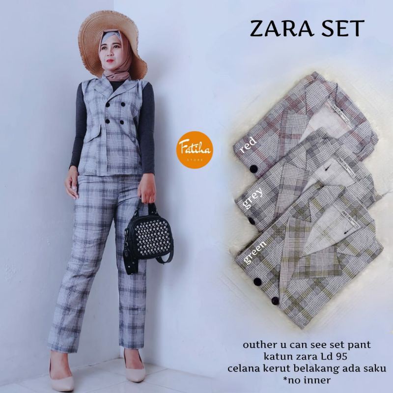 Setelan Outer&Celana katun zara