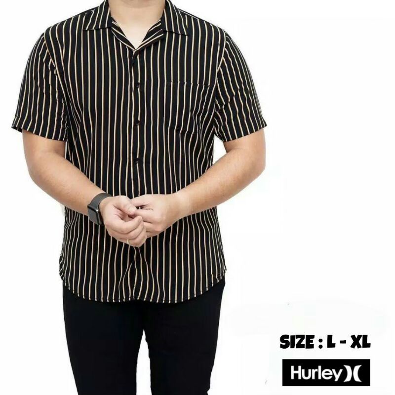 KEMEJA SALUR PUTIH PRIA TERKINI KEMEJA PREMIUM TERMURAH KEMEJA STRIP COWOK IMPORT