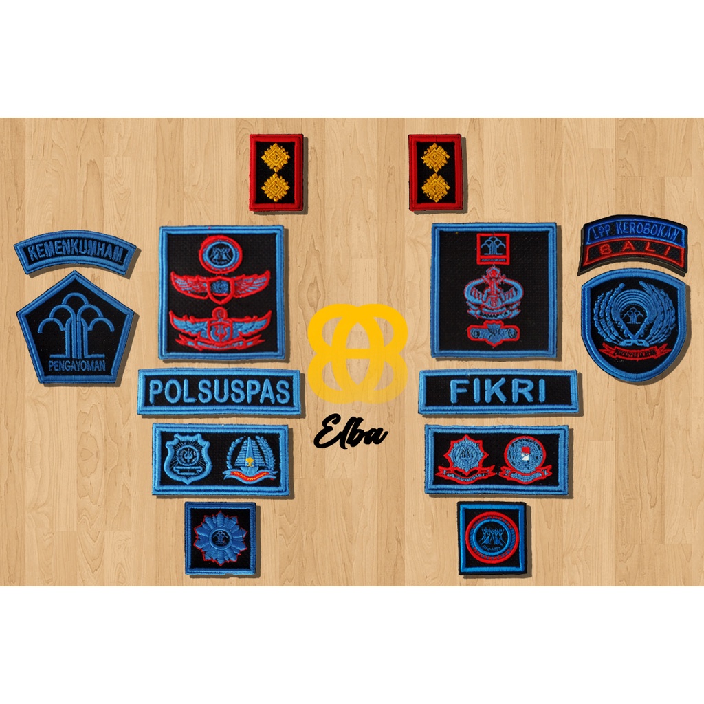 BREVET ATRIBUT POLSUSPAS 1 SET - BORDIR TIMBUL