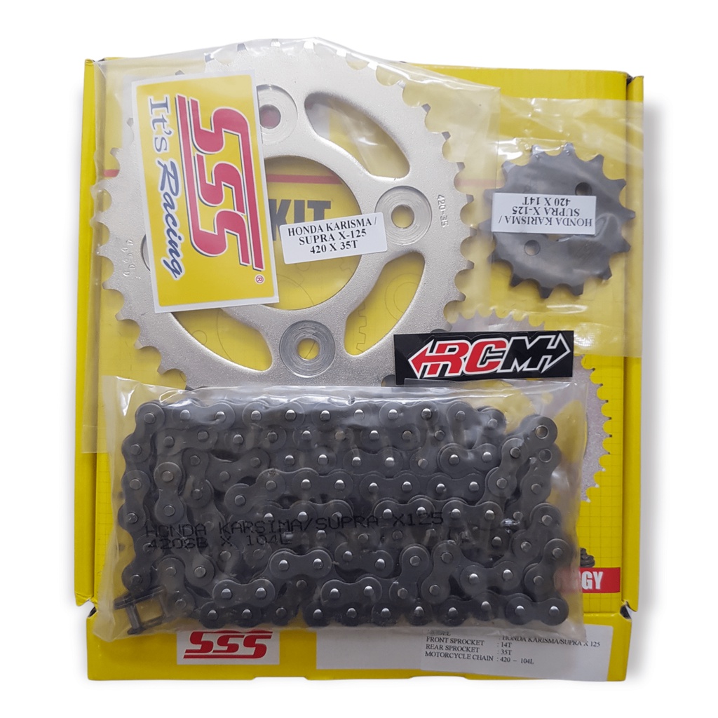 GER GIR GEAR SET SERI H TEBAL HONDA KHARISMA KARISMA SUPRA X 125 OLD LAMA UK DPN UK 420 X 14 BLKNG 4