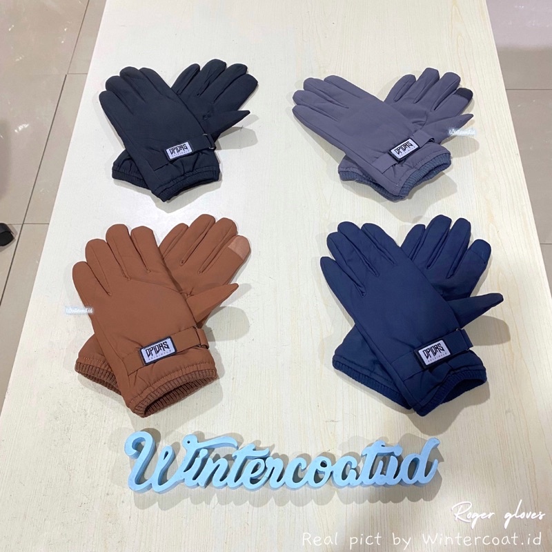 Sarung tangan winter pria men gloves musim dingin touchscreen waterproof opidas import gunung bromo