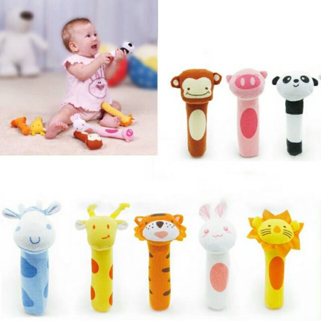 Rattle stick/rattle/mainan rattle/rattle animal/mainan bayi/mainan anak/mainan/ rattle hewan/rattle