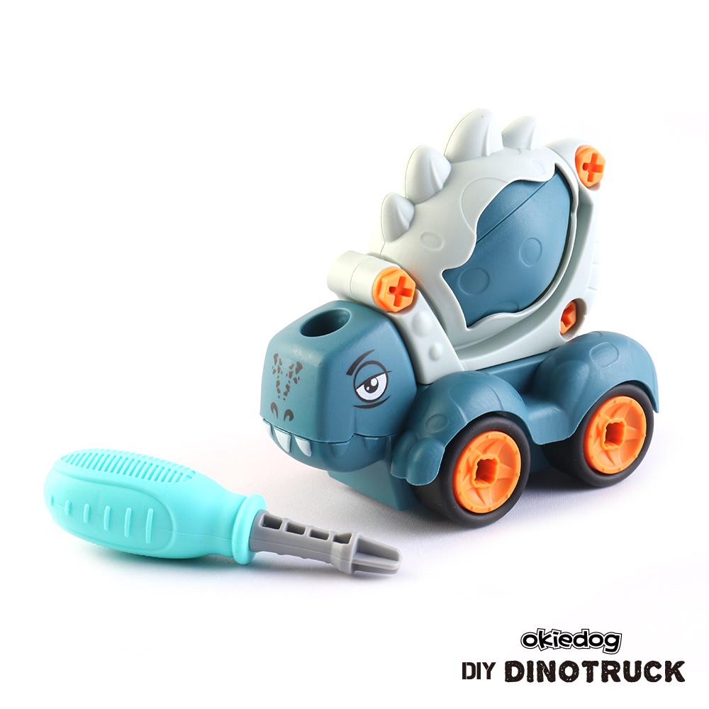 Okiedog DIY Dino Truck - Mainan Bongkar Pasang Anak Mobil Mobilan Anak Cowo Truk