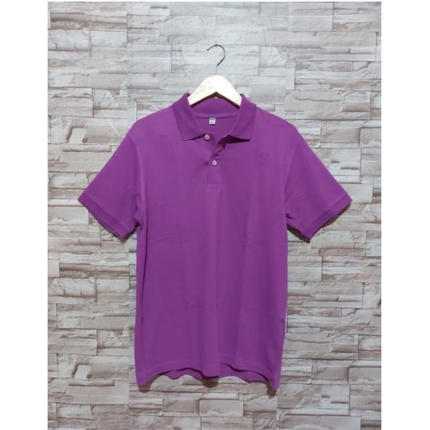 kaos polo shirt pria uniqlo original