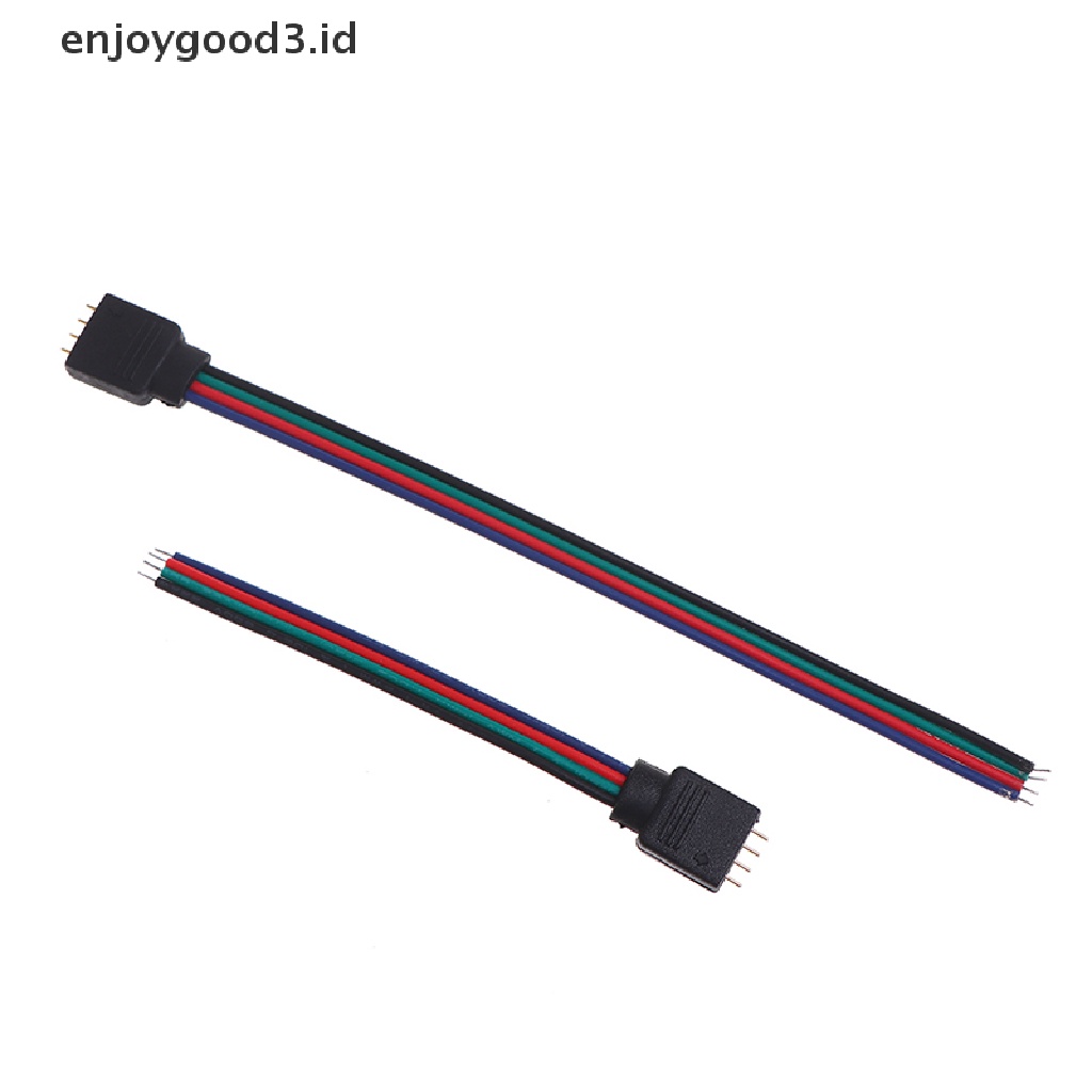 Kabel Konektor Male Rgb 4pin 10cm 15cm Untuk Led Strip 3528 / 5050 Rgb