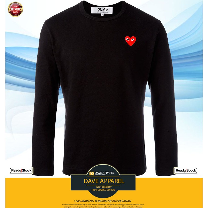 tshirt / kaos lengan panjang cdg