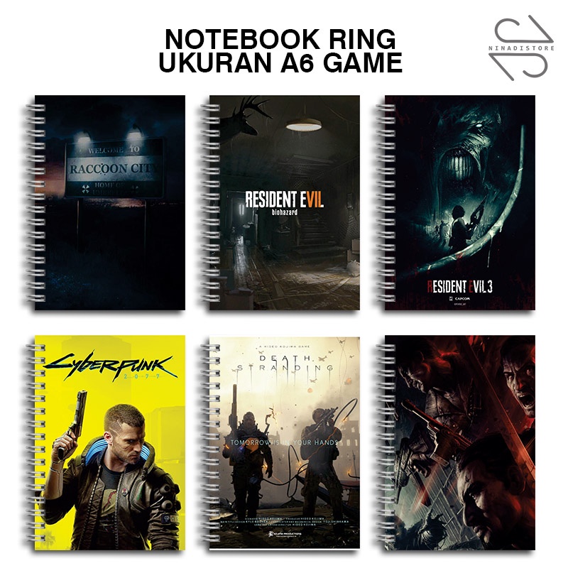 

(BELI 6 GRATIS 1)Buku Tulis Catatan buku notebook buku diary Notebook Ring Spiral A6 60 Lembar koleksi gambar game part4