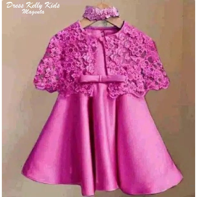 dress kelly/terusan dress casual anak+bando/Baju dress anak murah/fashion dress anak