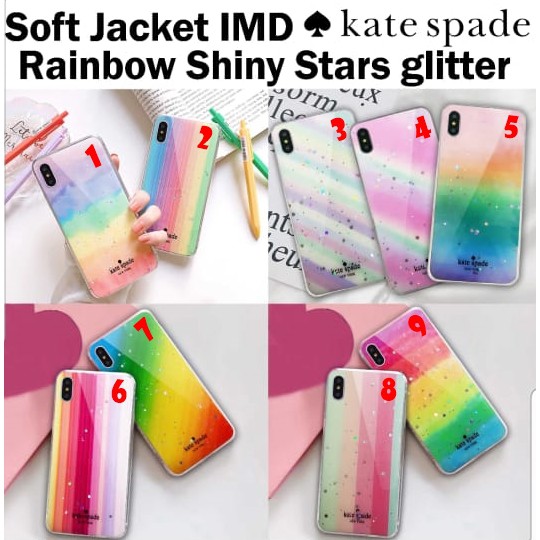 CASE IMD KATE SPADE RAINBOW SHINY STARS GLITTER OPPO A1K A3S A52020 A5S A7 A9 2020 F11 PRO F9 K3
