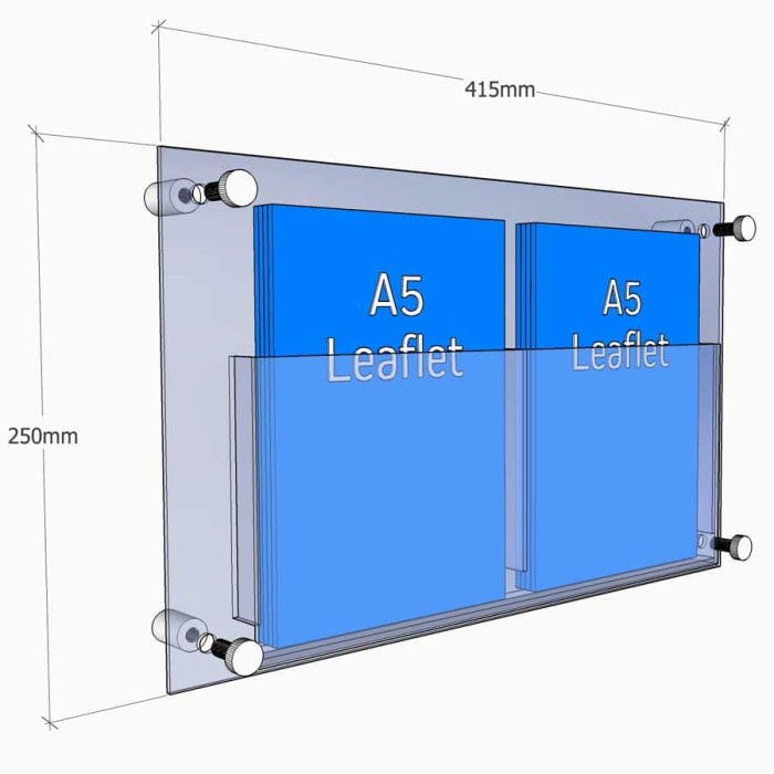 

Murah Acrylic Tempat Brosur A5 Double holder