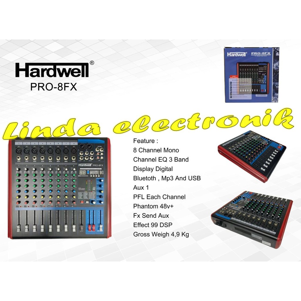 mixer profesional hardwell pro8fx 8channel ORYGINAL hardwell pro 8fx