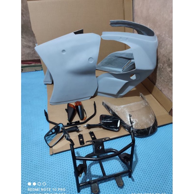 fairing lampu depan yamaha rzr set breket dudukan