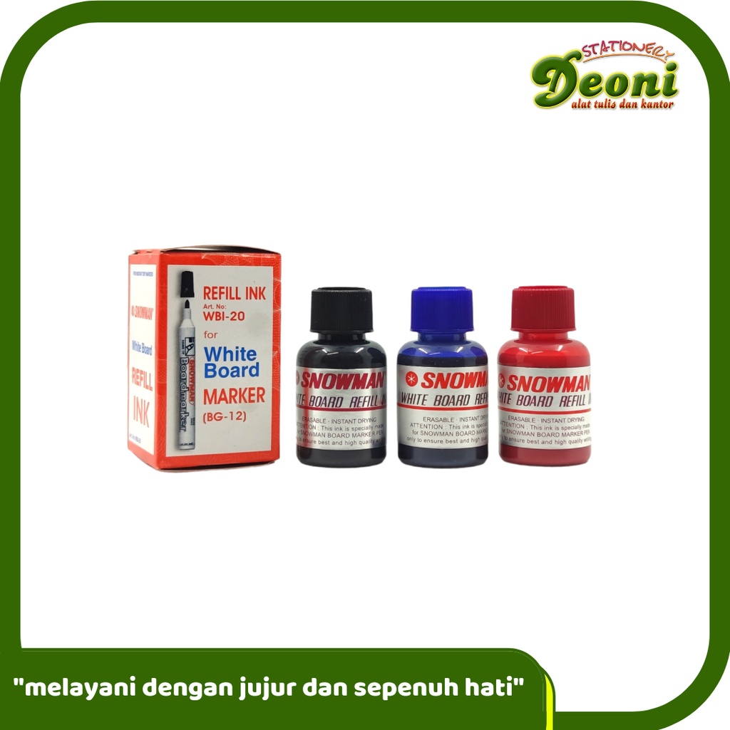 

SNOWMAN WBI 20 Refill Ink White Board Tinta isi Ulang