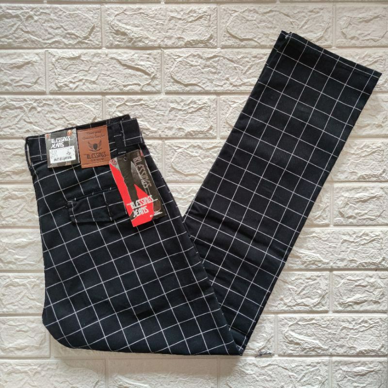 Celana Chino Tartan Pria Tartan Pants Celana Tartan Pria Celana Panjang Pria