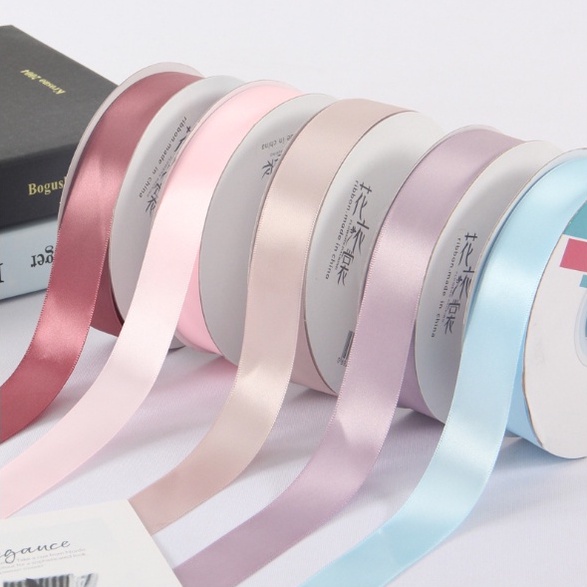 Satin Import Ribbon / / Pita Satin / Ribbon / Pita Import / Pita Bunga / Pita Kado / Pita Chiffon / Pita Termurah / Flower Ribbon / Florist Ribbon / Pita / Pita Grosir / Pita Besar Kecil Medium / Satin / OPP / Pita Tarik / Florist supply