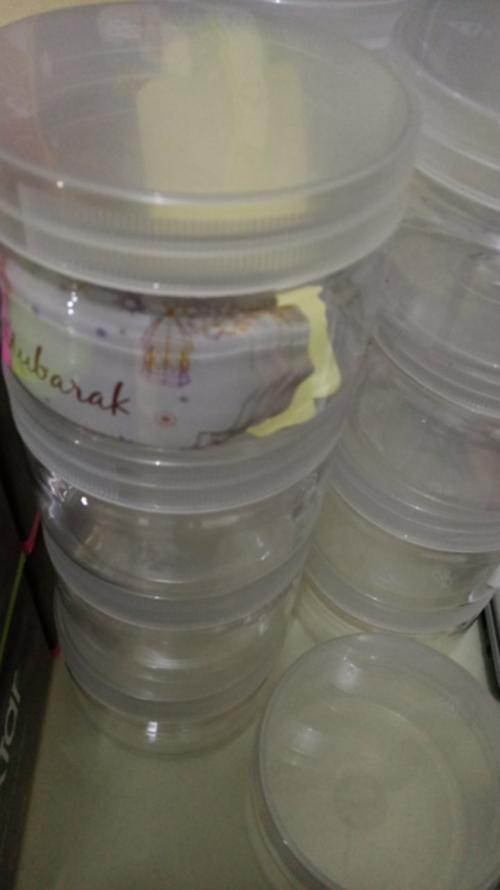 Set Toples Lebaran (isi 5 Toples+ 5 Stiker) - Toples Idul Fitri - Toples Kue Kering - Toples Cantik