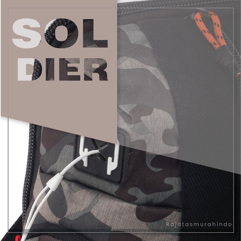 GEAR BAG SOLDIER 13126 - Travel Bag Waistbag Camouflage Tas Selempang Pria Slingbag Best Quality