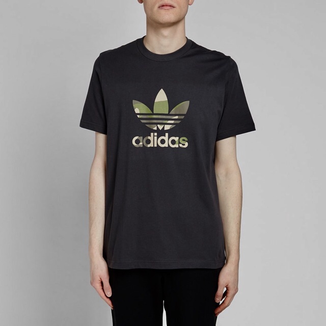 Kaos Adidas Trefoil Camo - Black