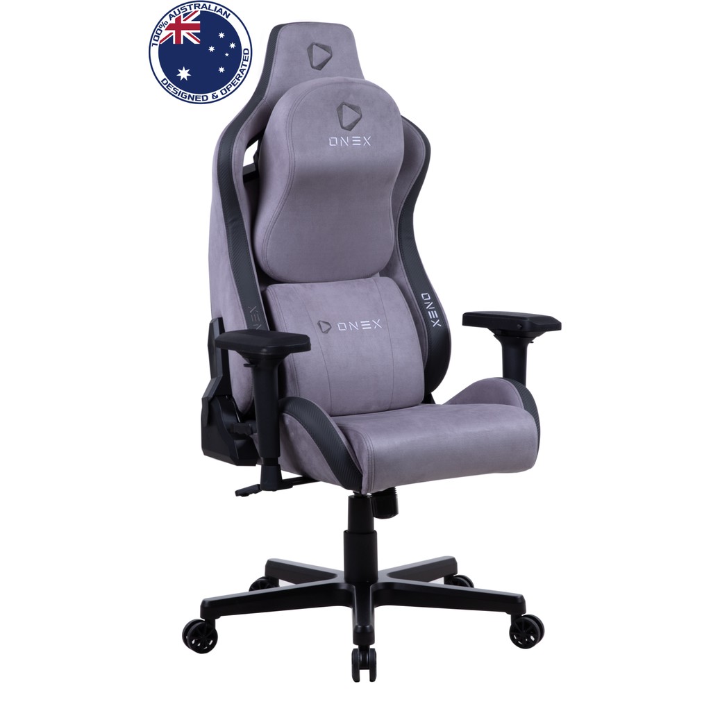 Kursi Gaming ONEX EV10 EVOLUTION SUEDE EDITION - Suede Black/Grey/Blue