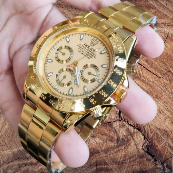 Jam tangan rolex daytona gold AA+