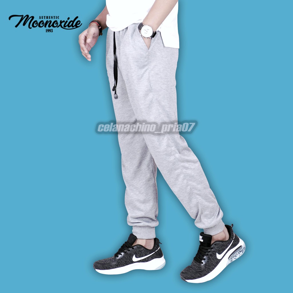 PROMO Celana Jogger Polos Panjang Sweatpants Training Hitam Size M -XXL