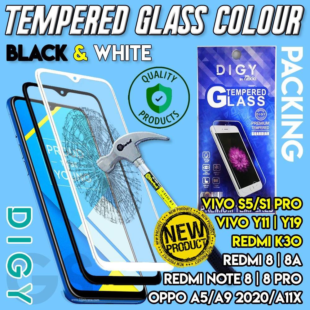 Tempered Glass Colour For REDMI 9C