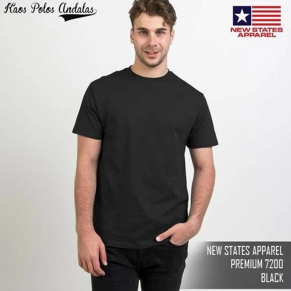 New States Apparel Premium 7200 Warna Black