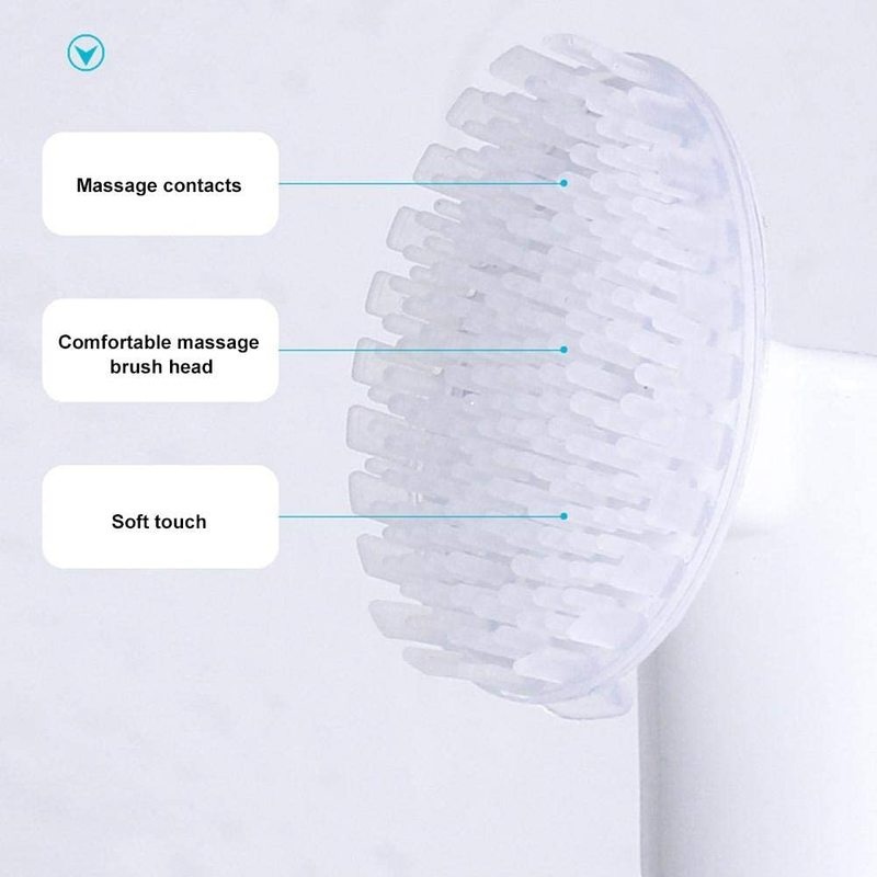 1pc Facial Cleanser Foaming Pump Bottles With Silicone Brush Head for Face Cleaning