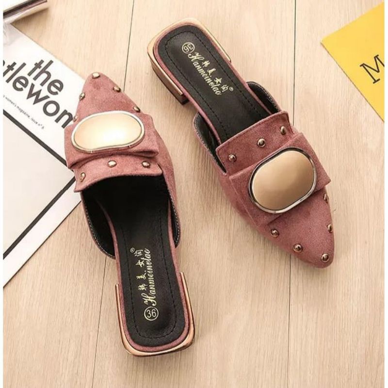 azahra sandal wanita plat shoes rs 37