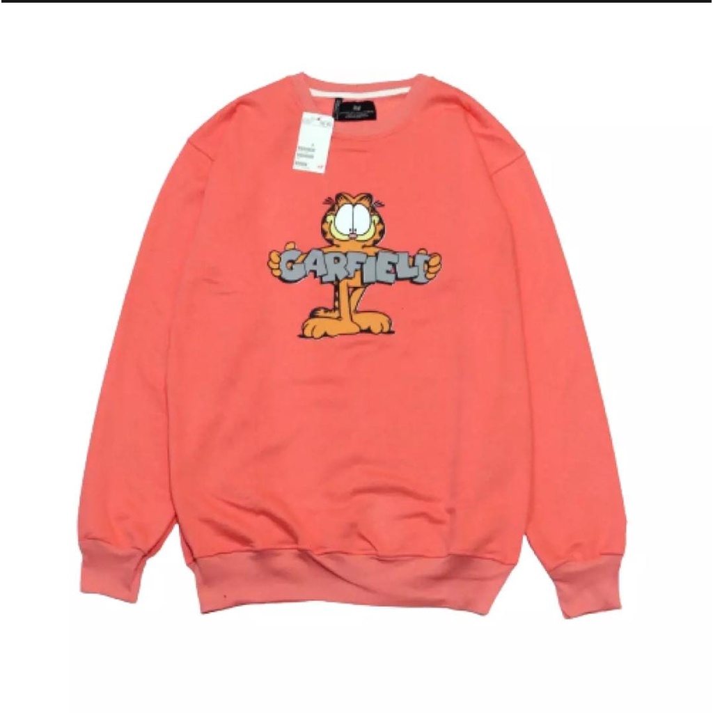 Sweater Hoodie Crewneck Pria Dan Wanita-Cruneck Nasa H*M Garfield Original Distro Salem Premium Pul Lebel Termurah