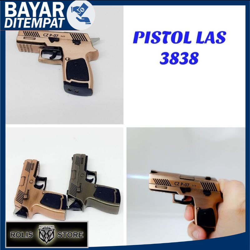 KOREK API BARA PISTOL  KOREK LAS LIGHTER UNIK