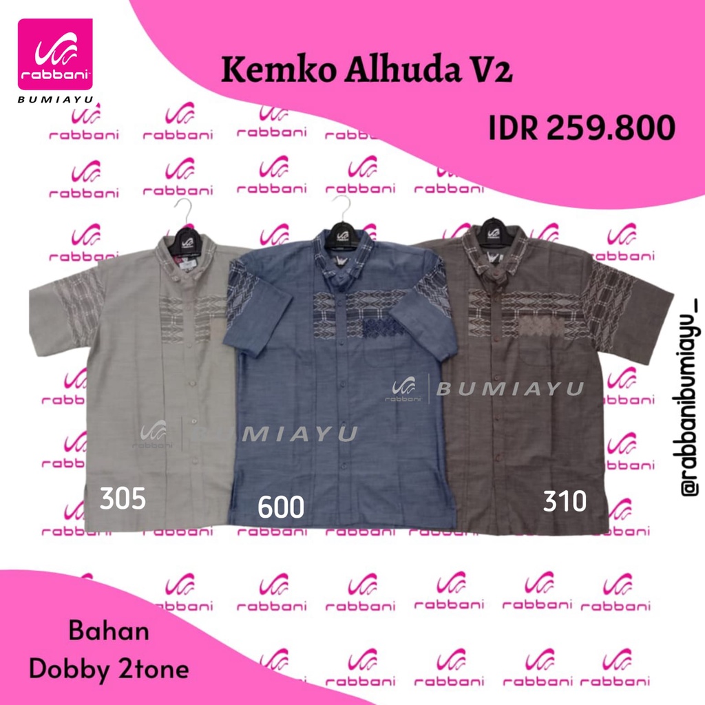 KEMKO ALHUDA V2 RABBANI - KEMEJA KOKO PENDEK RABBANI TERBARU ALHUDA V2