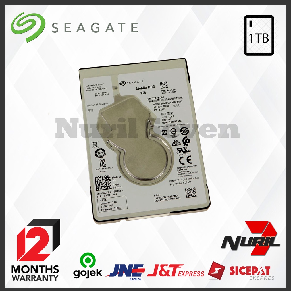 Harddisk SEAGATE 1TB 1 TB 1000GB Hardisk Laptop Notebook HDD sata 2.5