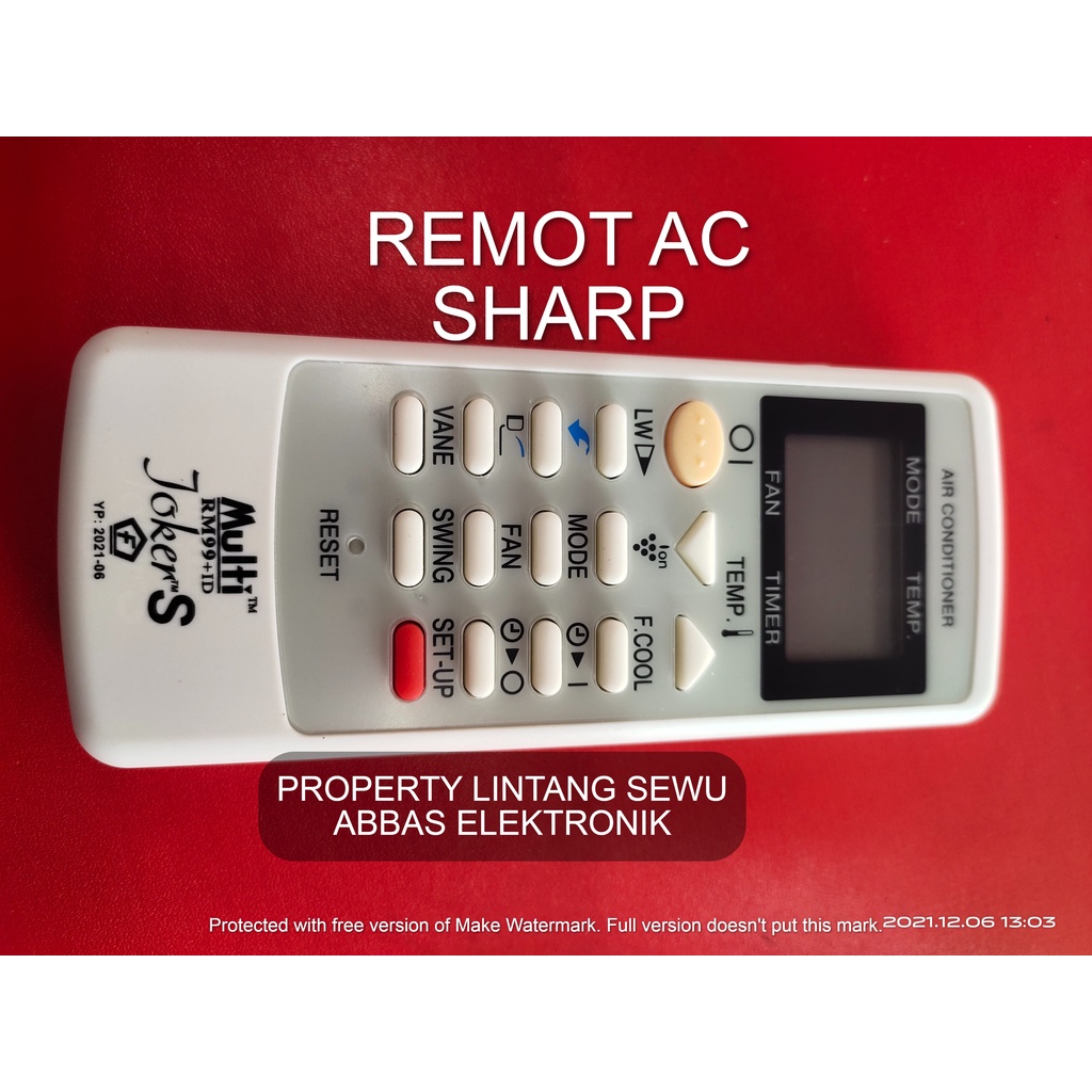 REMOT AC SHARP REMOT CONTROL AIR CONDITIONER SHARP